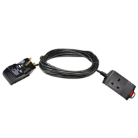 37010-RCD GFCI United Kingdom Extension Cord 30Ma Trip Level 13A-230V 10 Feet Long