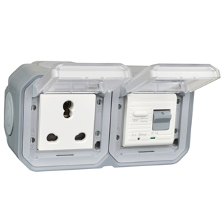 63225-30-GRY South Africa/India GFCI 30Ma Trip Surface Mount IP55