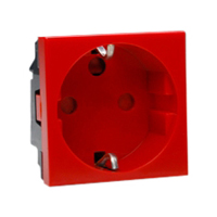 16 Amp 250V 70100x45-RED-T European Schuko Outlet Receptacle