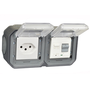 76225-30-BLK Switzerland 10A GFCI 30Ma Trip Surface Mount IP55